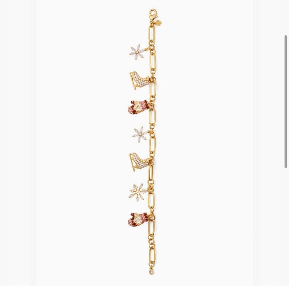 KATE SPADE Snowflake Charm Bracelet NWT - Picture 4 of 8